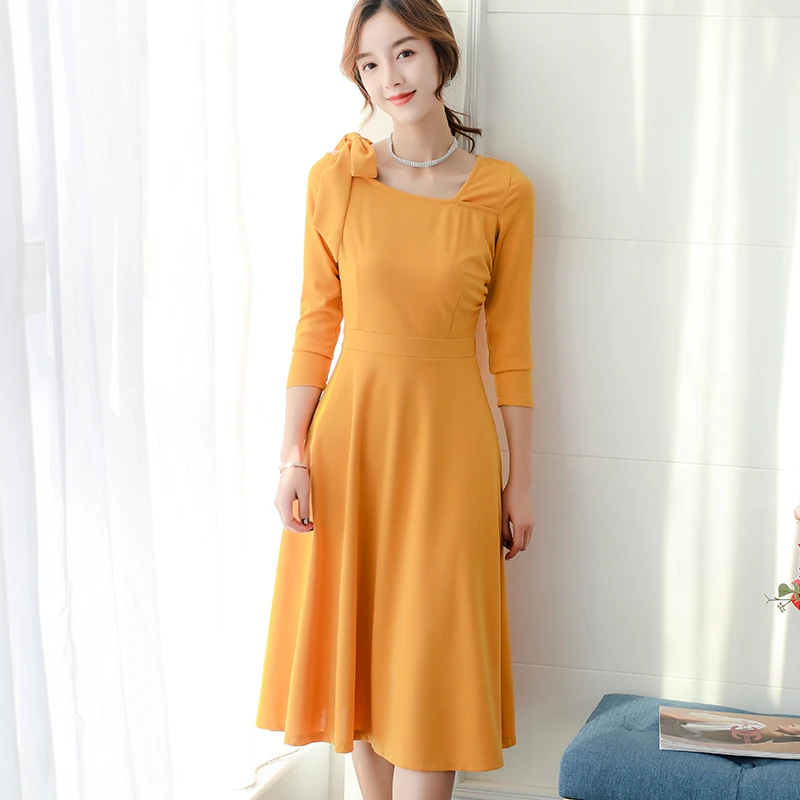 Женское платье в Корейском стиле модное с высокой талией женские элегантные