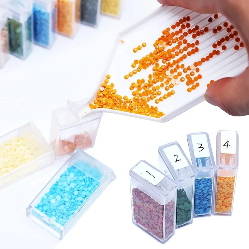2Pcs 64 Grids 5D Diamond Painting Kit Diamonds Jewelry Sewing Nail Container Embroidery Mosaic Storage Box | Дом и сад