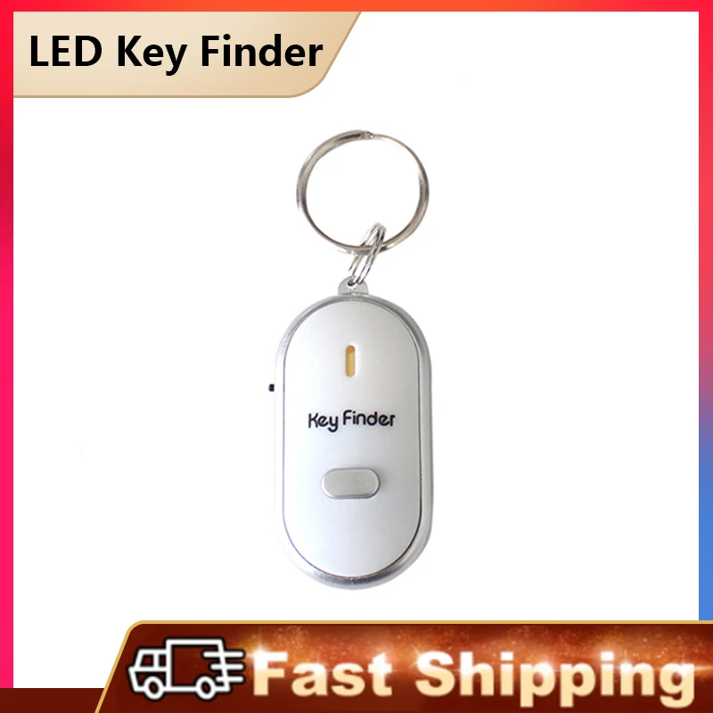 LED Key Finder Locator Find Lost Keys Chain Keychain Whistle Sound Control UY8 | Электроника