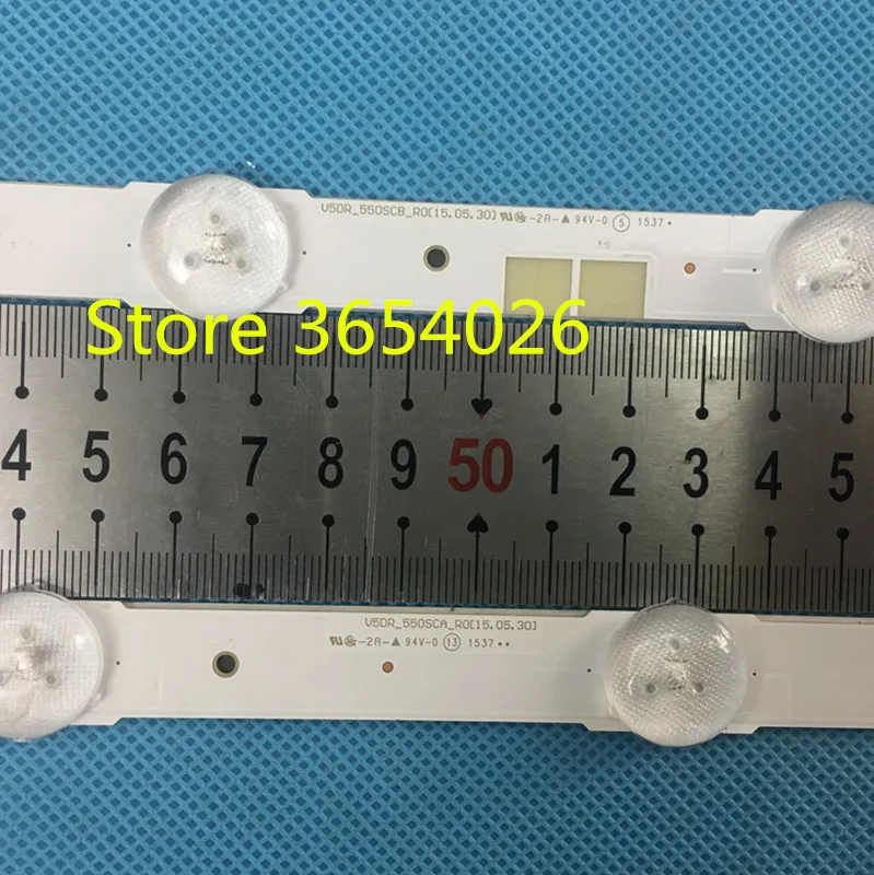 2 шт. светодиодный Подсветка полосы для samsung 5" ТВ UN55JS700DF UE55JU6800KXXU UE55JU6800 V5DR_550SCB_R0 V5DR_550SCA_R0 1,0