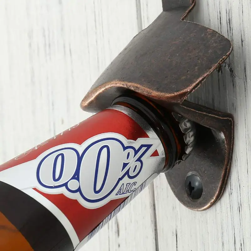 

10PCS Wall-mounted Bottle Opener Green Bronze, rustic wall-mounted beer opener set, vintage look with mounting screws