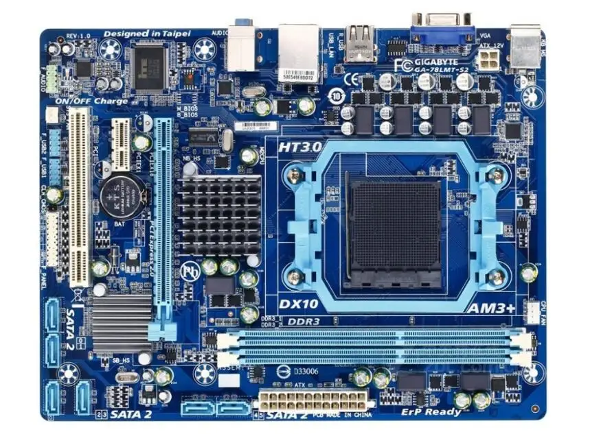 Оригинальная Материнская плата GIGABYTE GA-78LMT-S2 GA-78LMT-S2P для настольных компьютеров, используемая 760G DDR3 AM3/AM3+ 16G VGA USB2.0 78LMT-S2 S2P