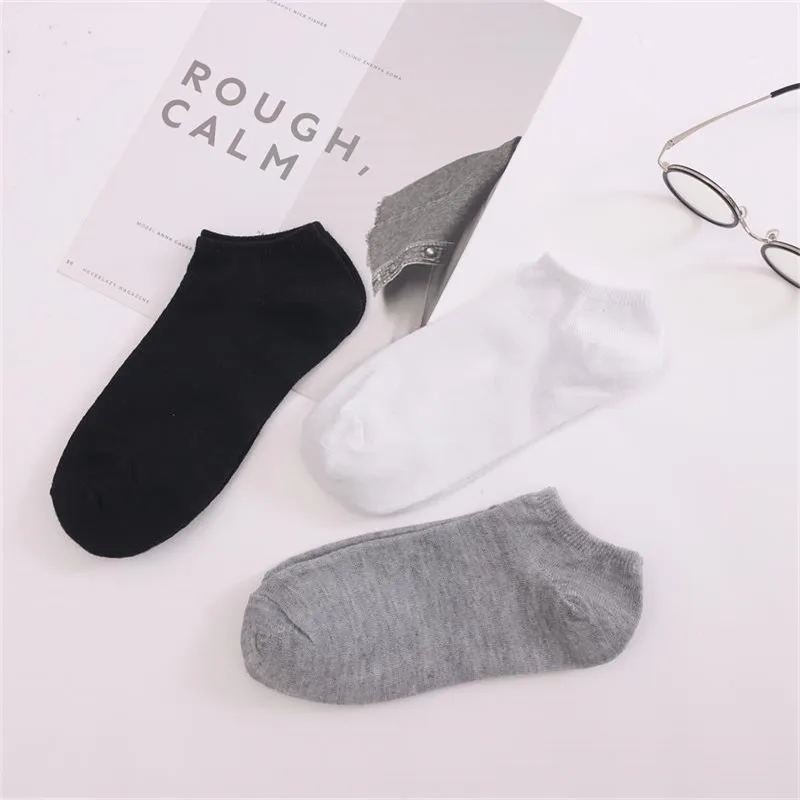 10 парт/лот однотонные носки для мужчин вязаные хлопковые дышащие спортивные до