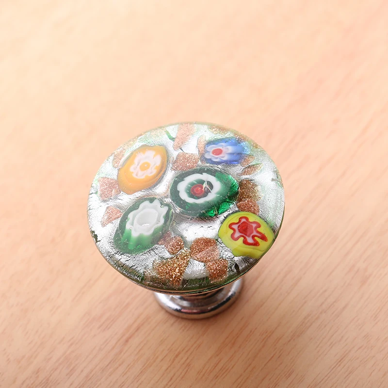 Высококачественный художественный цветной декоративный узор ручки шкаф для