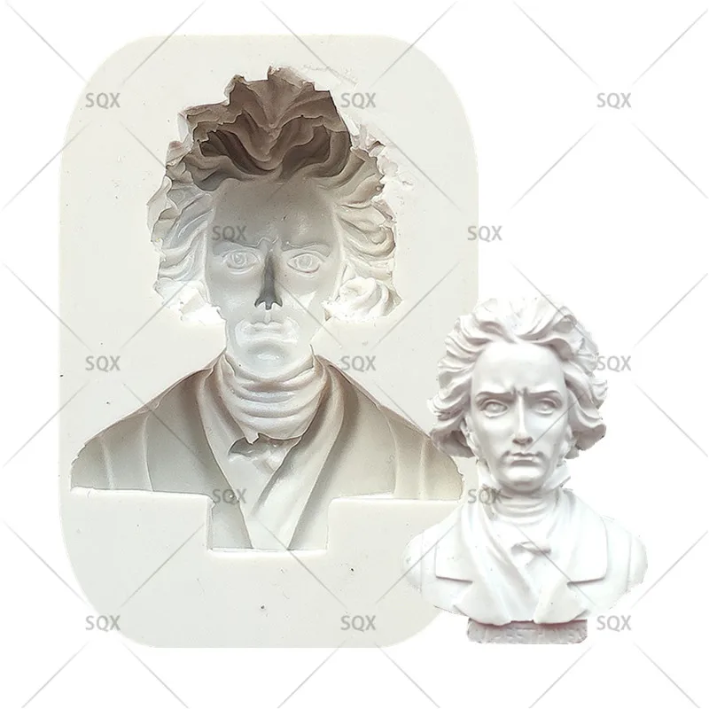 Силиконовая Форма Sugarcraft в виде головы рельефная фотография инструменты для