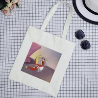 summer new large capacity women bag funny mouse jerry printing ins new harajuku ulzzang tote casual vintage shoulder canvas bags