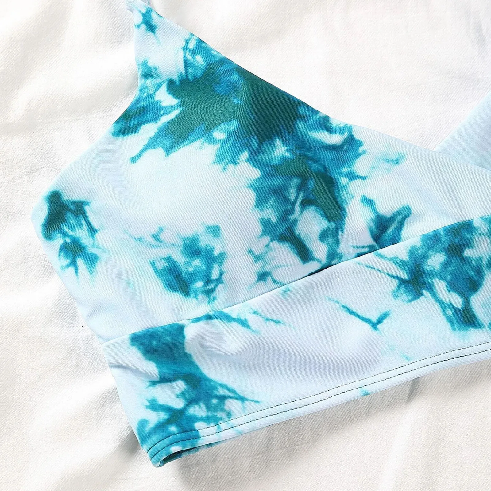 

Women Two-Pieces Women Floral 2021 Bandeau Padded Bra Ruffles Bandage Bikini Set Push-Up Brazilian Swimwear Beachwear Swimsuit