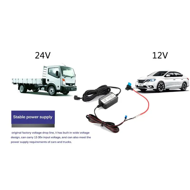 AOZBZ Mini USB ABS 12 В до 5 В рекордер вождения USB понижающий Кабель gps навигация автомобильный видеорегистратор зарядное устройство адаптер Жесткий провод комплект