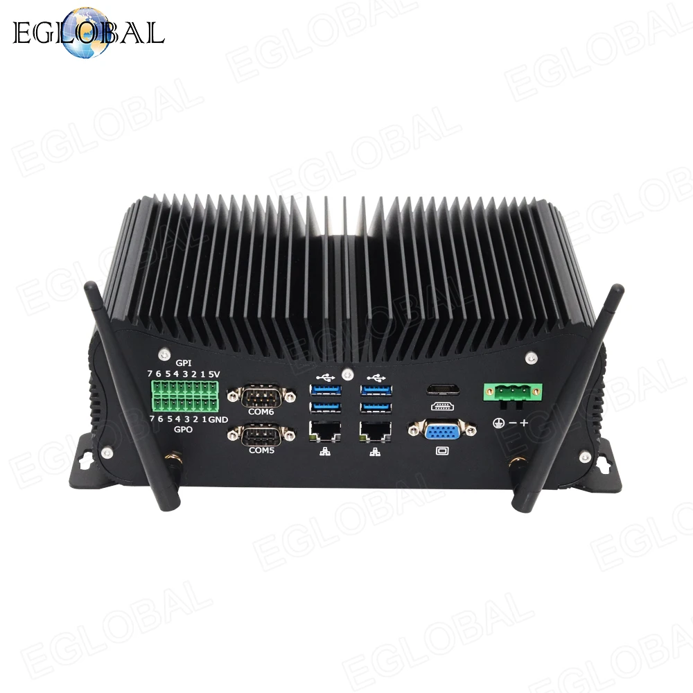 2020 EGLOBAL New Industrial Fanless Mini PC Intel Core i8 8250U i7 6567U DDR4 Computer with 6COM Ports GPIO LPT 2*RJ45 Lan | Компьютеры и