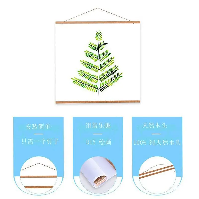 DIY магнитная деревянная вешалка фоторамка Деревянная настенная подвесная Календарь Карта картина рамка домашний декор для комнаты деревянная вешалка для плаката