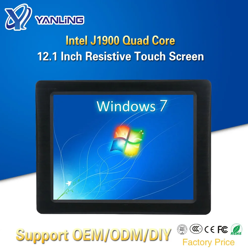 Yanling 12 1 дюйма все в одном компьютер Intel J1900 CPU Встроенный слот для sim карты