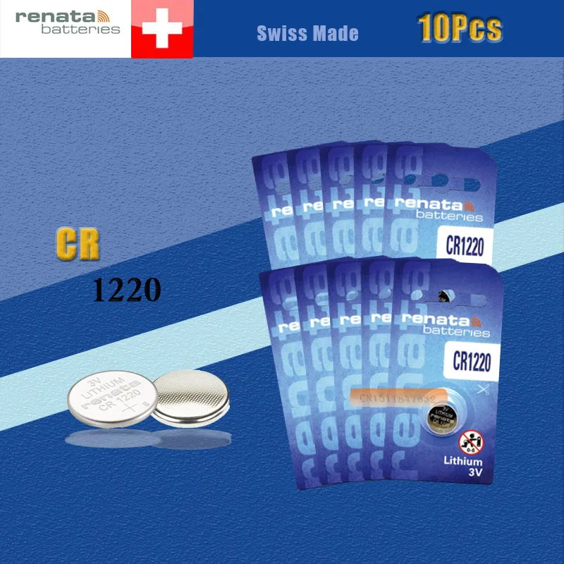 10 литиевых батарей renata CR1220 3 в % 100 оригинальный бренд 1220 аккумулятор | Электроника