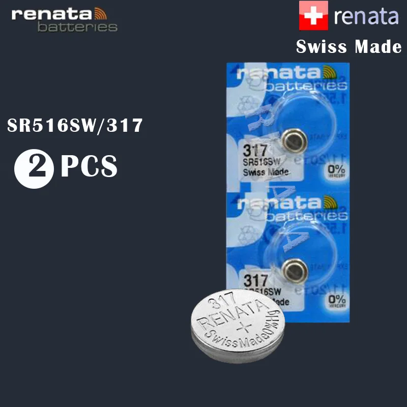 2 шт./лот Renata 317 100% оригинальный новый бренд длительный срок службы SR516SW SR62 D317