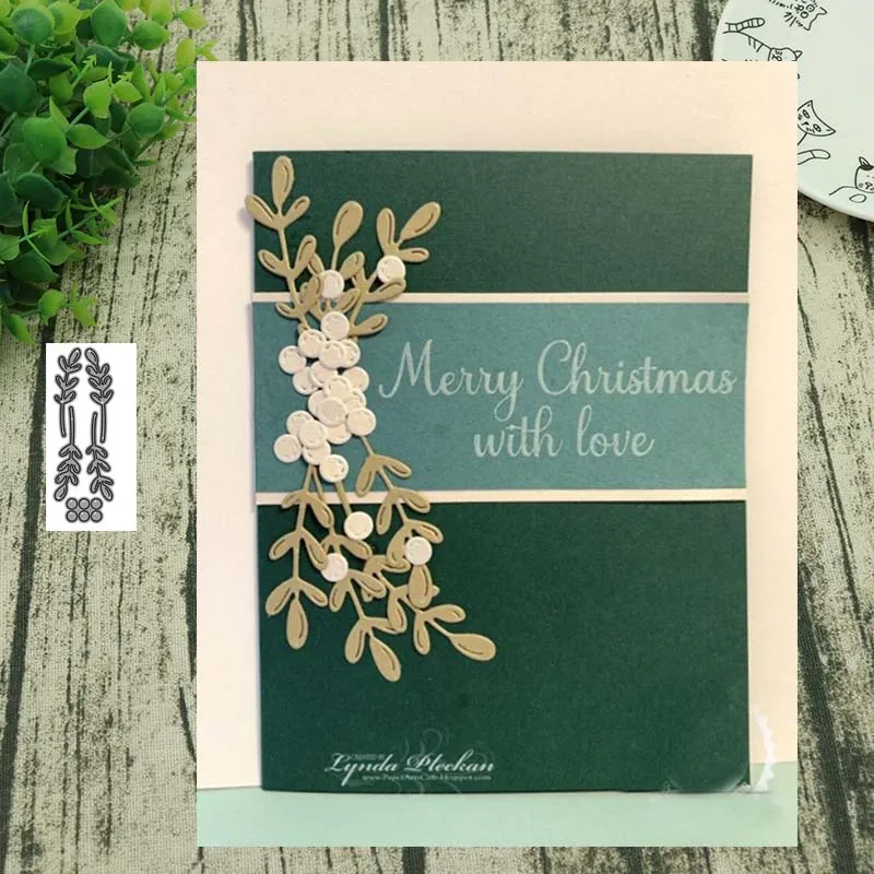 

Рождество Листья Металлический Трафаретный вырубной штамп Трафаретный Скрапбукинг Фотоальбом Карта Бумага тиснение ремесла Сделай Сам