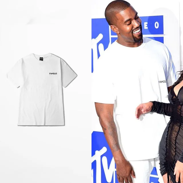 Kanye West/известные футболки с надписью для мужчин хип хоп скейт футболка круглым