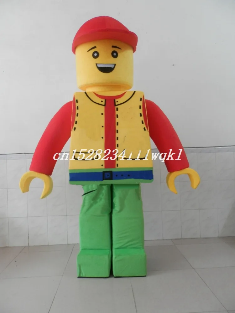 Лидер продаж костюм талисман Lego нарядное платье одежда для косплея на Хэллоуин