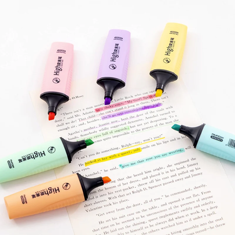 Macaroon цветные мини цветные яркие маркеры пастельные Маркеры 6 цветов одиночные текстовые маркеры для офиса школьные принадлежности