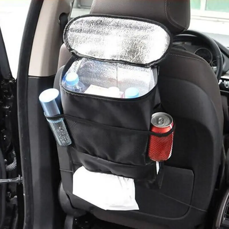 

P82B Car Auto Seat Back Multi-Pocket Storage Bag Organizer Holder Travel Hanger Black