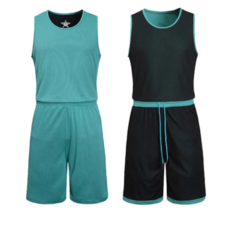 Детский Мужской баскетбольный набор двухсторонняя униформа спортивная одежда