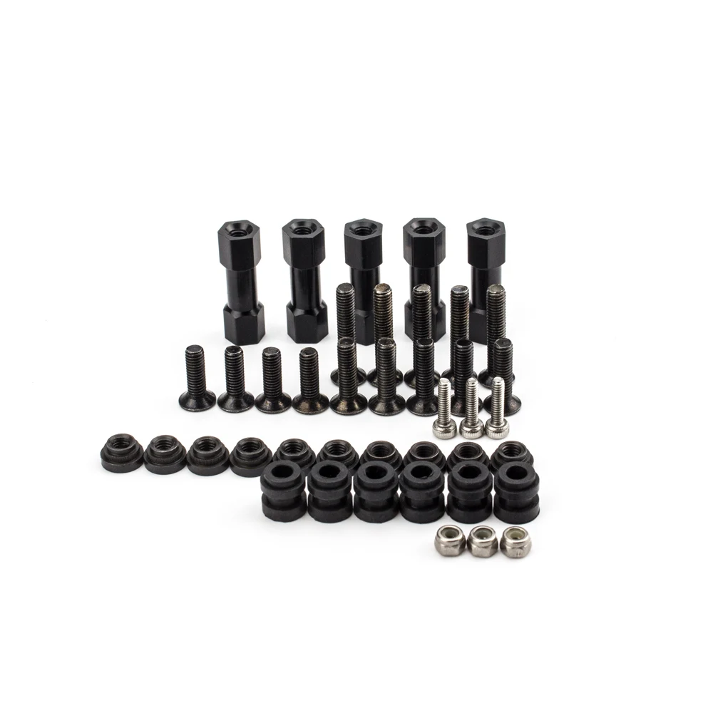screw and rubber Emax аккуратно вибрирует, 245 мм/5-дюймовый запасные Запчасти верхней и нижней средняя часть корпуса Батарея и посадочная площадка для Камера винты для крепления - Цвет: screw and rubber
