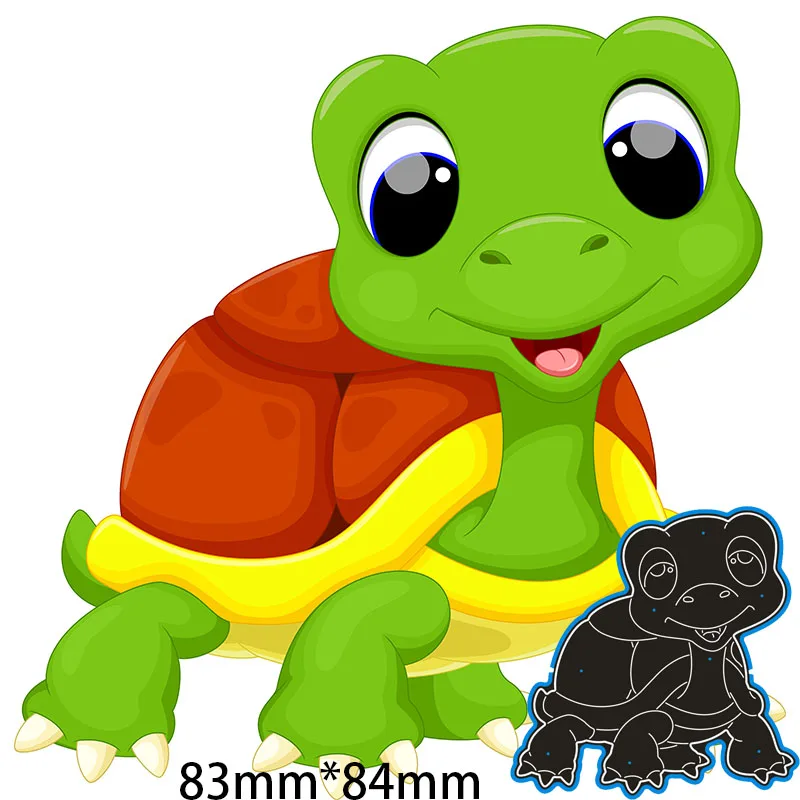 

Cutting Dies Little Tortoise New Metal decoration Scrapbook Embossing Paper New Craft Album Card Punch Knife Mold 83*84mm