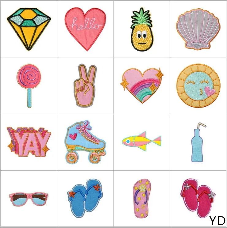 Новое поступление 10 шт. вышитые нашивки Утюг На пришить Джинсы Пальто футболка