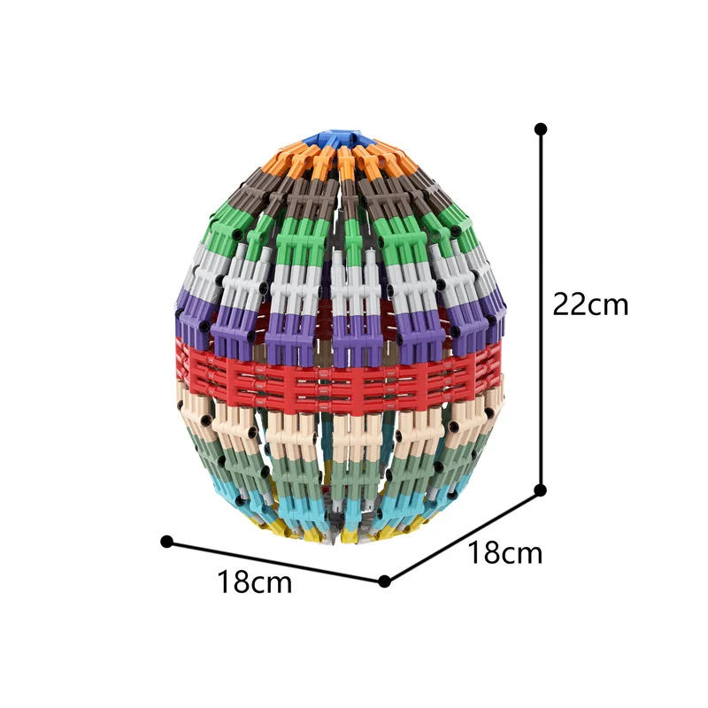 

MOC Easter Day Colored Eggs Rabbit Bunny Animal Diy Education Model Building Blocks Brick Kits Toys for Children Gift 891pcs