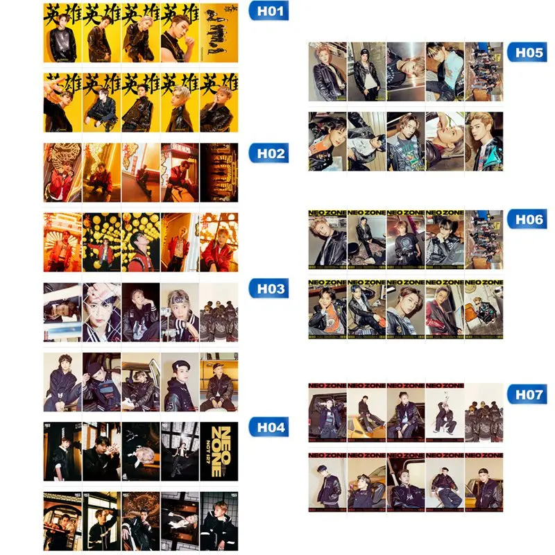 

10PCS/Set KPOP NCT 127 New Album NeoZone Photo Card Poster Lomo Cards Crystal Paper Photocard For Fans Gift Collection