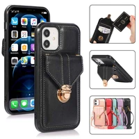 leather card shoulderrd phone cover for iphone13 12 11 xs x xr se 2020 8 7 6 plus 6s iphone 11 pro max cases