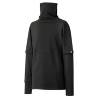 whyworks mens techwear black turtleneck thumbhole hoodie long sleeve thermal pullover hip hop streewear punk fashion