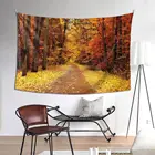 Красивый натуральный лес, гобелен, хиппи, ткань, настенная подвеска, Осенний пейзаж, комната, декоративный коврик для йоги