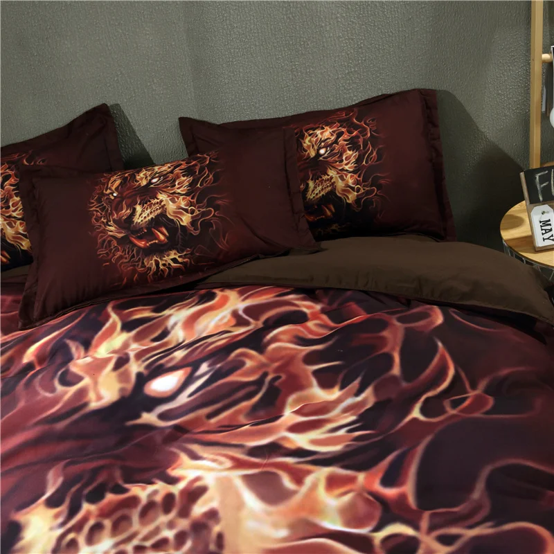 Комплект постельного белья психоделической серии тигр комплект пододеяльников