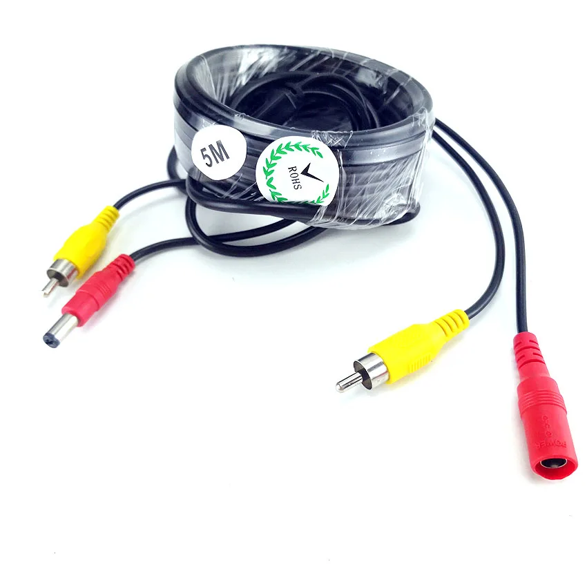 Кабель для видеосъемки SMTKEY 5 метров RCA DC кабель видеонаблюдения микрофон CVBS