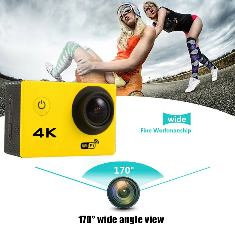 Скидка Прочная Спортивная экшн-видеокамера 4K Водонепроницаемая широкоугольная велосипедная наружная камера S 59x41x29 мм