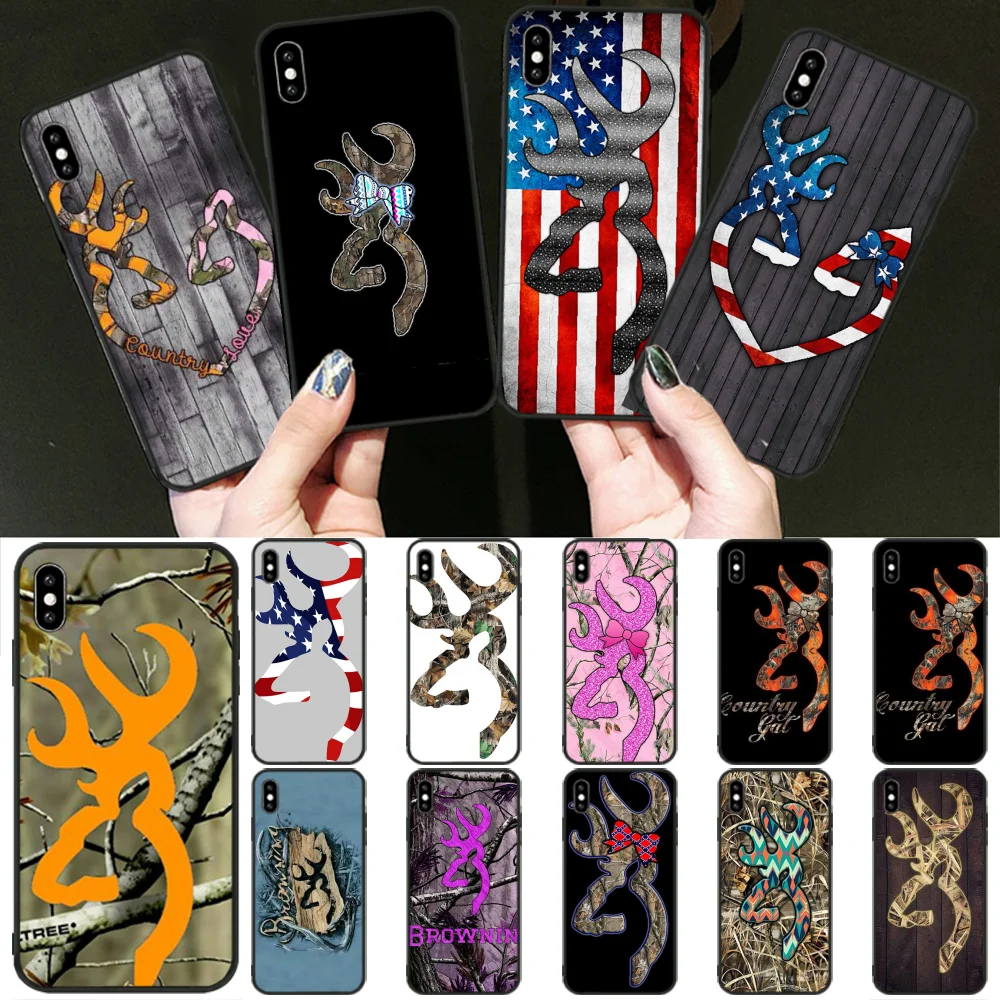 BaweiTE Browning Camo logo deer symbol hunting Phone Case cover Shell for iPhone 11 pro XS MAX 8 7 6 6S Plus X 5 5S SE XR | Мобильные
