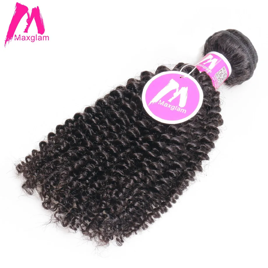 Maxglam перуанские афро кудрявые человеческие волосы плетение пучки Натуральные