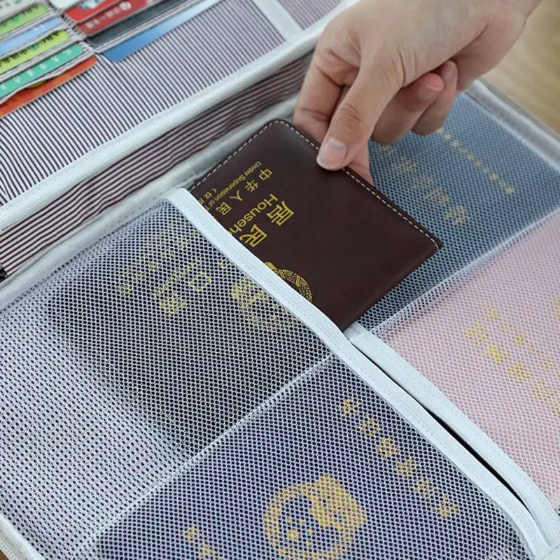 

Visible Password Double Layer Files Bag Briefcase Document Pouch Business Travel XXUC