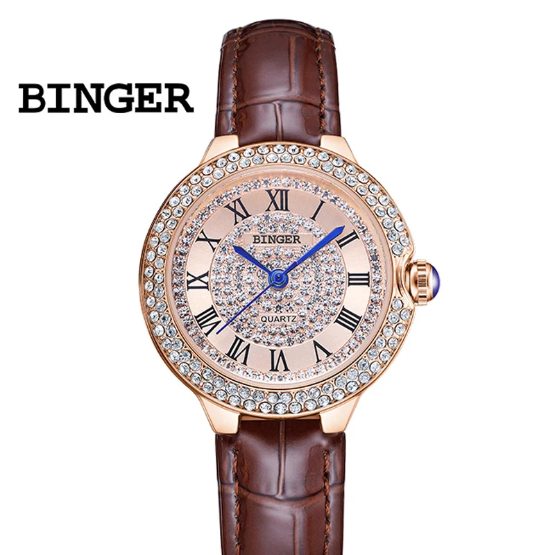 

Switzerland BINGER Luxury Brand Japan MIYOTA Quartz Women‘s Watches Zircon Diamond 30M Waterproof Retro Ladies Wristwatches B527