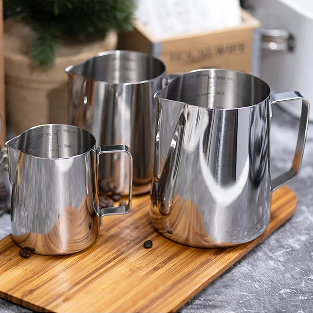 

350ml/600ml/900ml Garland Cups Stainless Steel Creamer Frothing Pitcher Coffee Cups Steaming Pitcher Milk Frothing Cup
