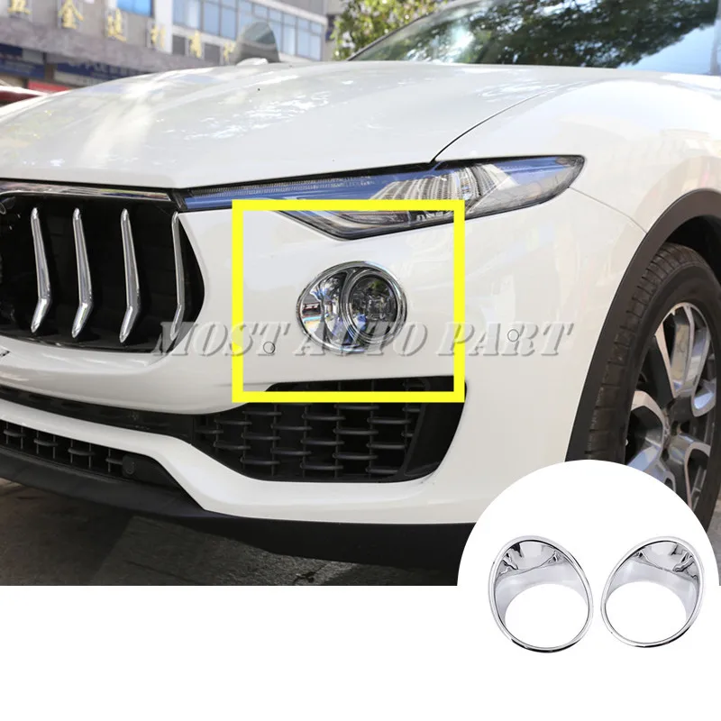 

Накладка на переднюю противотуманную светильник из АБС-пластика 2 шт. для Maserati Levante 2016-2021 серебристый/черный автомобильные аксессуары внутр...