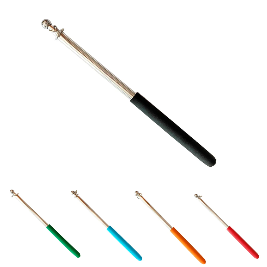 

1m Telescopic Stainless Steel Flagpole Extendable Banner Guide Pole Teachers Pointer