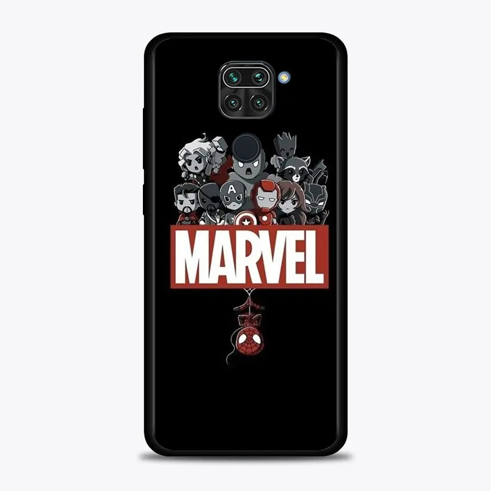Чехол для Redmi 9 8 9C 9A 8A 7A мягкий чехол Note 11 10 Pro 7 9T 8T 9S с логотипом Marvel Мстители Heros |