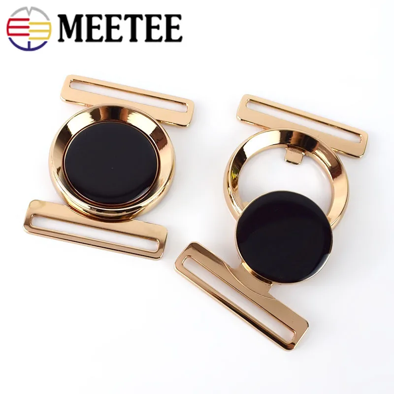 Meetee 2/4 шт 50 мм сплав круглый ремень пряжка для женщин и мужчин ремесло украшения