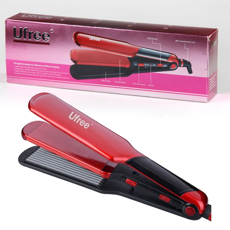 

Professional Temperature Control Electric hair straighteners corrugated Crimper Waves Straightening Iron Styling Tool
