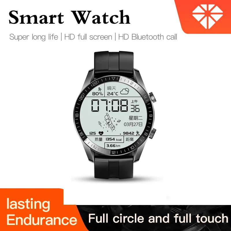 

Smart Watch 1.28 Inch Round Screen Long Standby Watch Bluetooth Call Heart Rate Blood Oxygen Monitoring Waterproof IP67 Bracelet