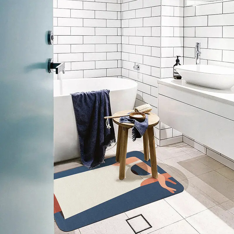 Ультратонкий войлочный коврик в скандинавском стиле напольный из забавного