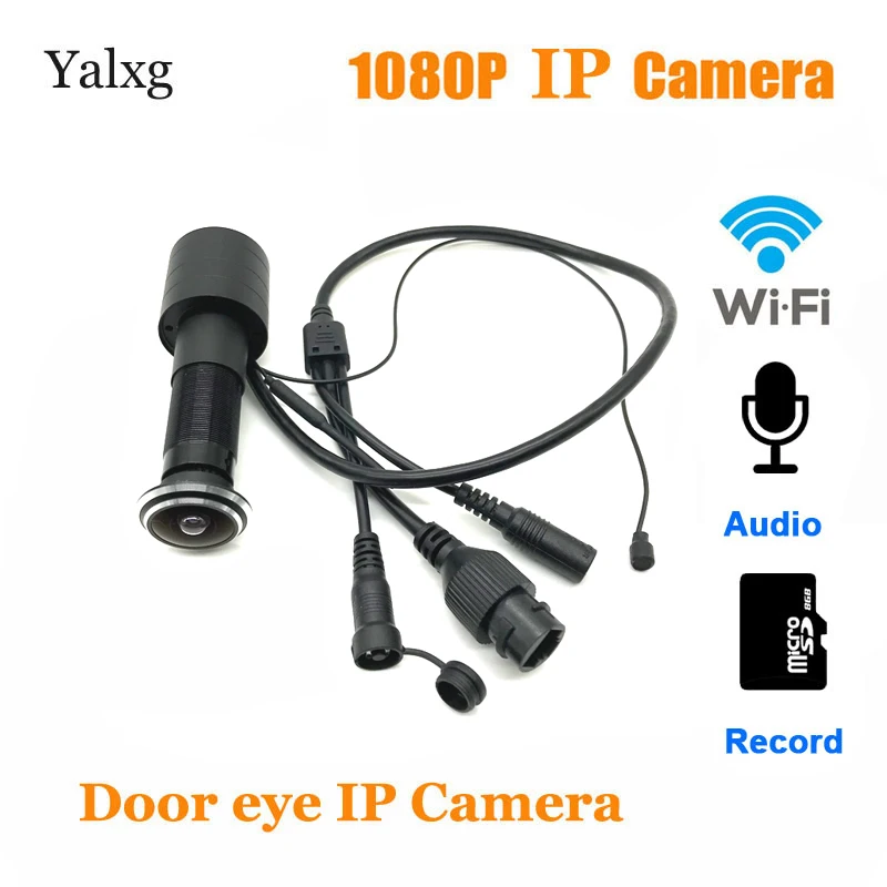 1080P Wi-Fi дверь отверстие для глаз Домашняя мини глазок IP камера Рыбий глаз объектив датчик движения камера xmeye Встроенный Micro TF карта поддерживается