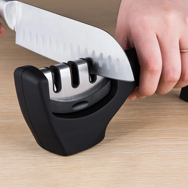 3 ступенчатая точилка для кухонных ножей профессиональный точильный камень