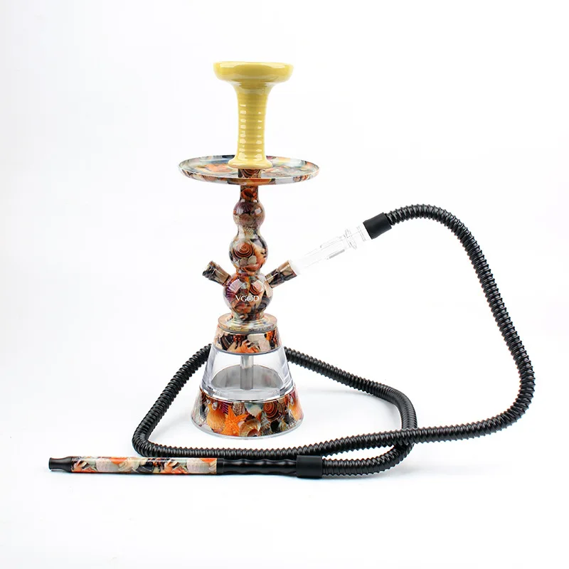 

Arab Hookah Acrylic Camouflage Single Pipe Smoking Tool Chicha Oil Water Pipe Tobacco Tube Accessories Hookah Set