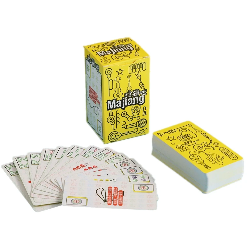 

Карточка для игры в покер в забавном стиле, легкая карточка для Маджонга, карточка для любителей Маджонга, развлечения для начинающих